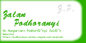 zalan podhoranyi business card